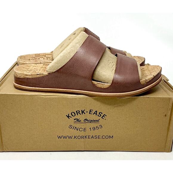 Kork-Ease  Tutsi Dual-Band Leather Sandal Brown Size 9 NIB - Picture 3 of 11